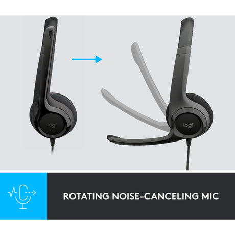 Headset logitec h390 usb sort