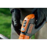 Black+decker 18v trimmer med 2 knive og batteri græstrimmer (sort orange, 25 cm, batteri inkluderet)