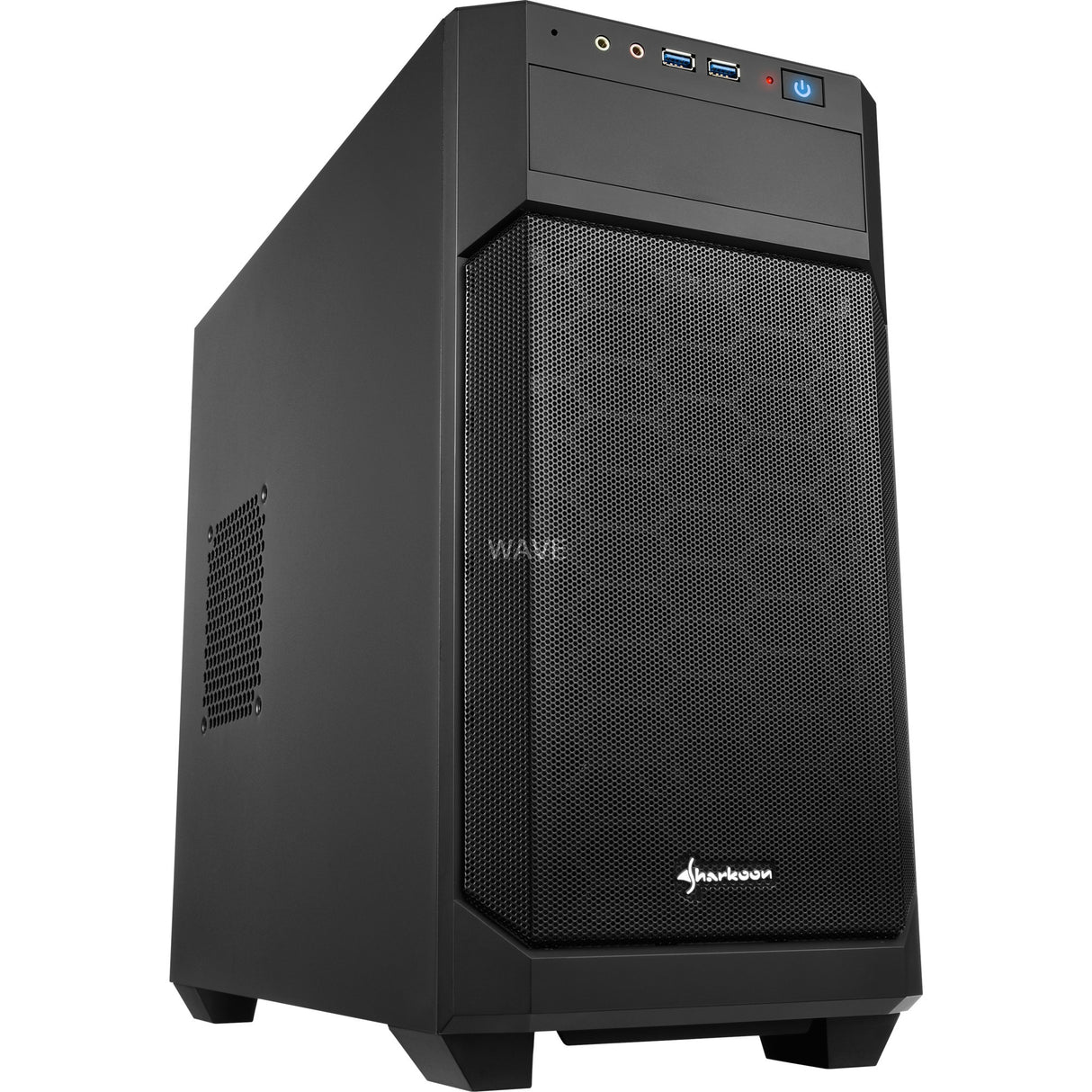 Sharkoon v1000 midi tårnhus (sort | 2x USB-A)