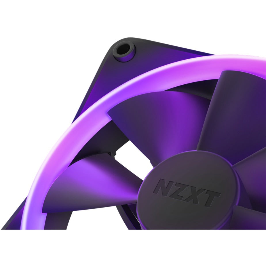 Nzxt f140 rgb kabinet blæsere (sort, 2 stk, 140 x 140 x 26 mm, pwm, inkl. controller)