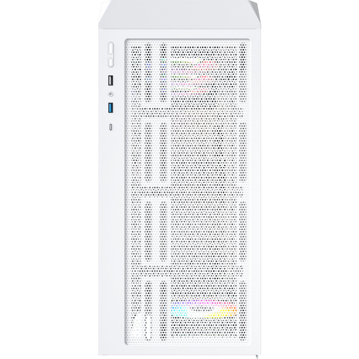 Montech x5 midi tårnhus (hvid | 2x USB-A | 1x USB-C | hærdet glas)