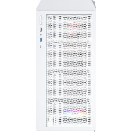 Montech x5 midi tårnhus (hvid | 2x USB-A | 1x USB-C | hærdet glas)