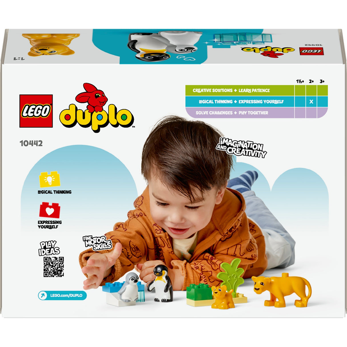 Lego duplo by 10442 familier af vilde dyr: pingviner og løver