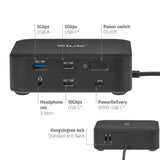 Club 3d 12-1 usb-c® quad displaylink dockingstation (zwart)