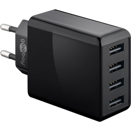Goobay 4-vejs USB-oplader (30 W) (sort)