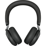 Jabra evolve2 75 on-ear headset (sort, link380c, microsoft teams)