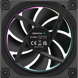 Deepcool fl12 rgb kabinet blæser (sort, 120 x 120 x 25 mm, pwm)