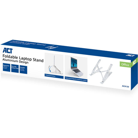 Act connectivity laptop stativ aluminium, foldbar (aluminium, højdejusterbar i 7 positioner)