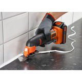 Black+decker 18v skruetrækker + 18v oscillerende multiværktøjsbundt (sort orange)