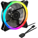 Sharkoon shark blades rgb case ventilator (sort, 120 x 120 x 25 mm)