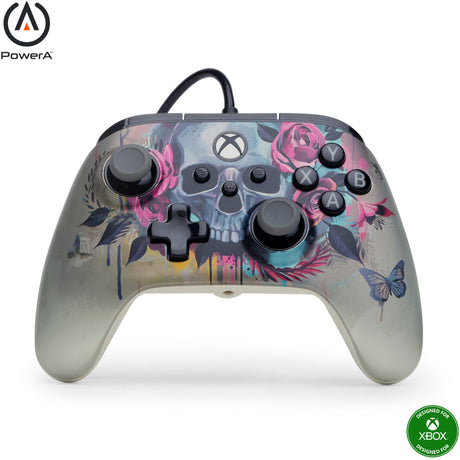 Powera advantage plus kablet controller til xbox series x|s - bloom gloom (sølv, xbox series x|s, xbox one, pc)
