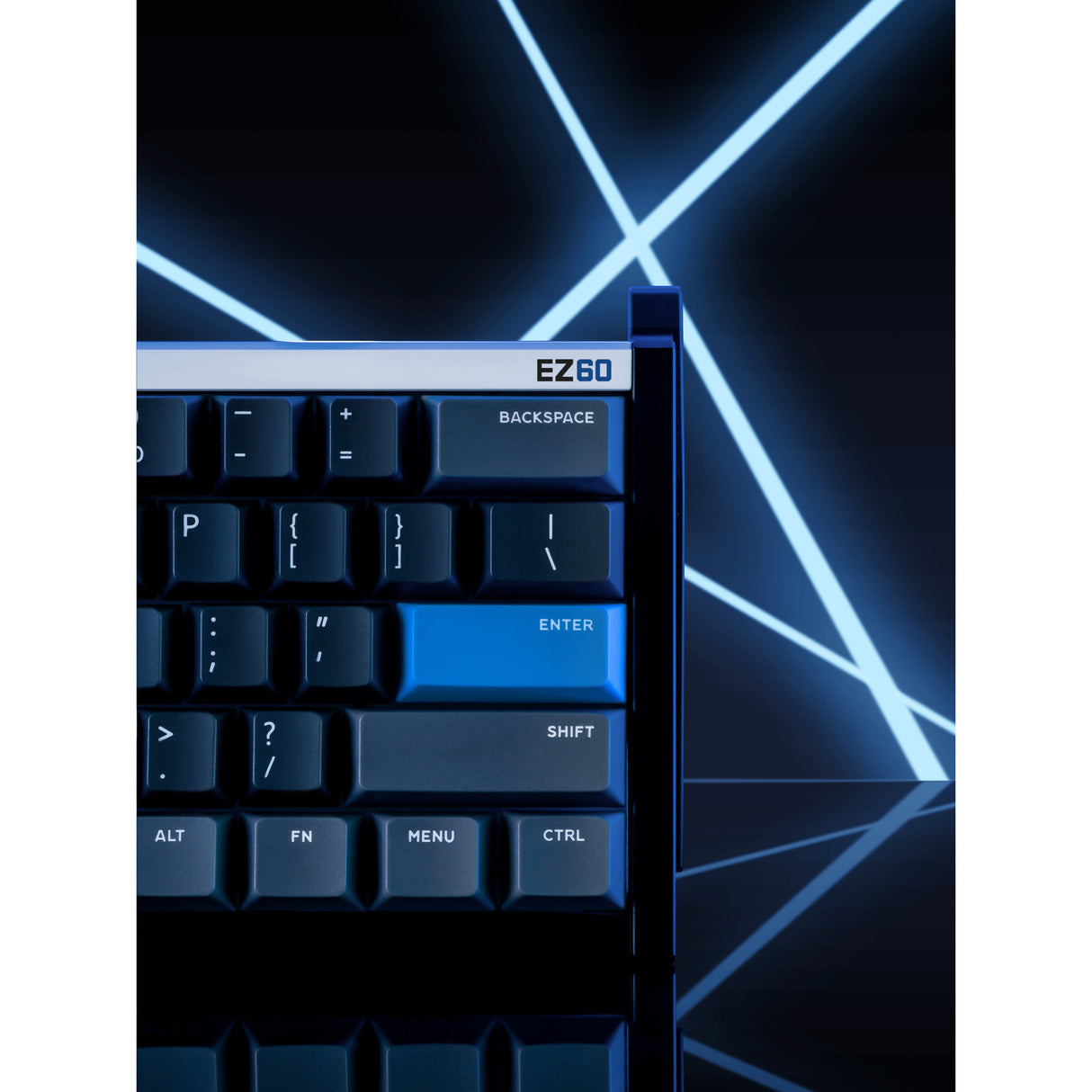 Iqunix ez60 magnetisk switch gaming tastatur (sort, us layout (qwerty), gateron magnetisk jade gaming, 60%, rgb, double shot pbt keycaps)