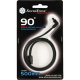 Silverstone sata iii kabel 50 cm (sort, 6gb s, 90º stik, cp08)