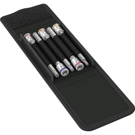 Wera 8740 a hf 1 zyklop bit topnøglesæt (sort sølv, 5-delt, med holdefunktion, 1 4-drev)