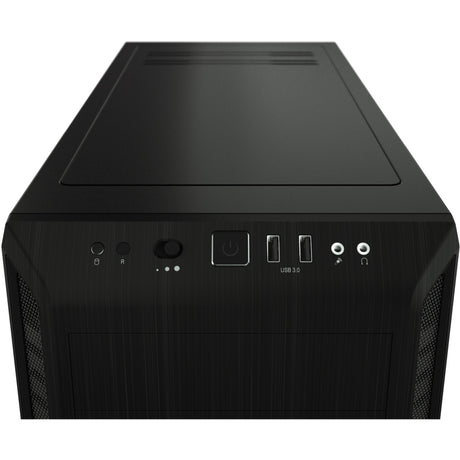 Vær stille! pure base 600 vindue midi tårnhus (sort | 2x USB-A | hærdet glas)