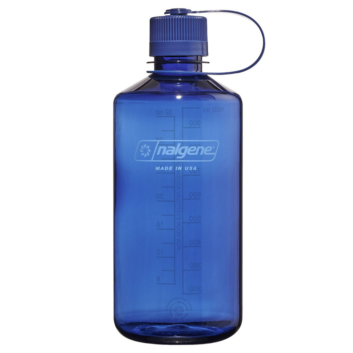 Nalgene small mund sustain vandflaske, 1 liter drikkedunk (lyseblå)
