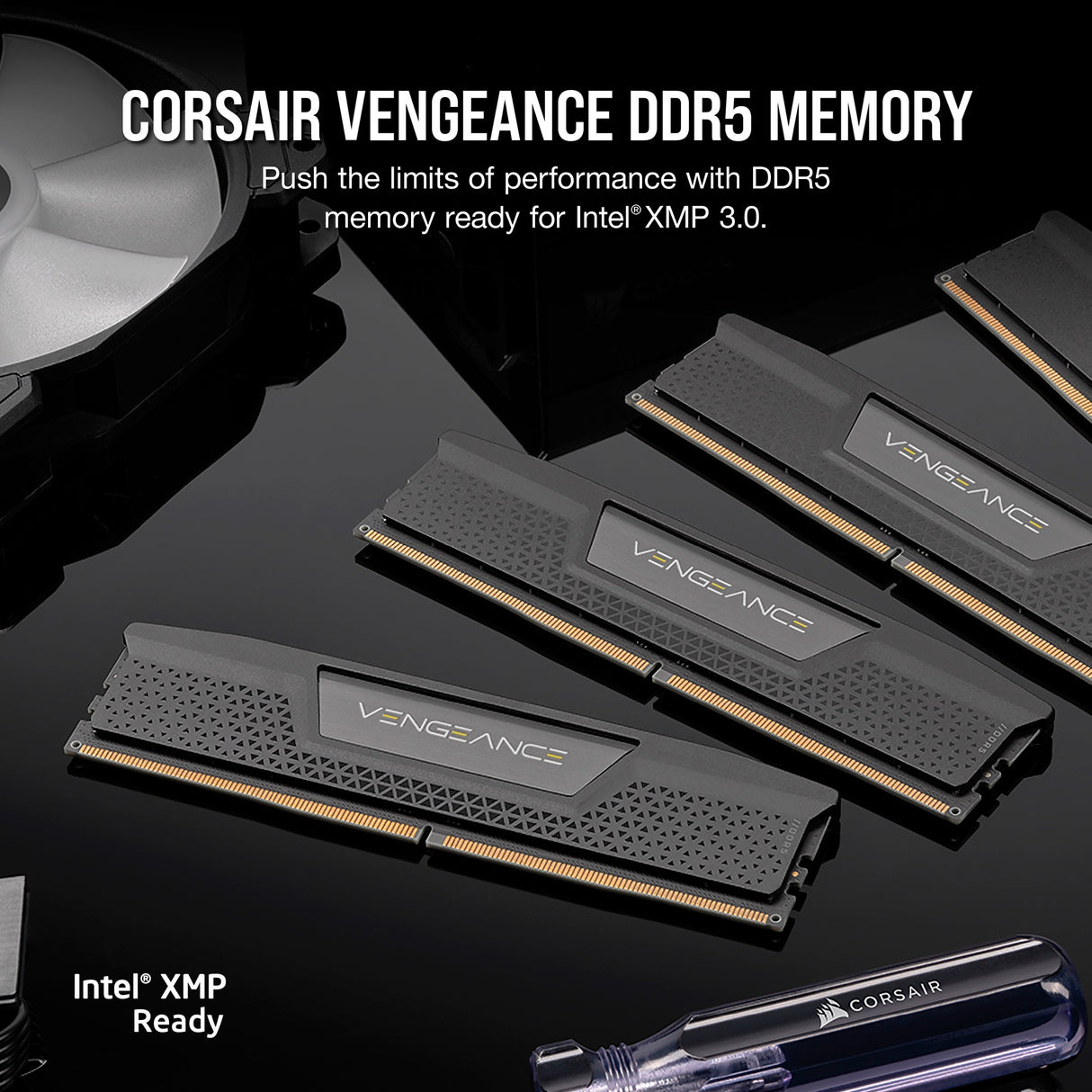 Corsair vengeance 32 gb ddr5-6400 (2x 16 gb) arbejdshukommelse (zwart, cmk32gx5m2b6400c32, xmp)