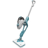 Black+decker bhsm1610dsm 1600w dampmoppe med steammitte, deltafod og 15 tilbehørs damprenser (hvid blå-grå)