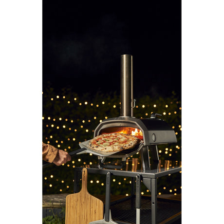 Ooni karu 2 multibrænds pizzaovn pizzaovn (sort rustfrit stål, 12'' pizza, træ, kul og gas)