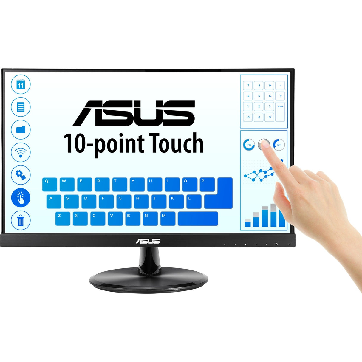 Asus vt229h touch-skærm 21.5 (sort, vga, hdmi)
