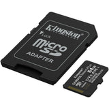 Kingston Canvas Select Plus 64 GB MicroSDXC-hukommelseskort (sort, UHS-I U1, Class 10, V10, inkl. SD-adapter)