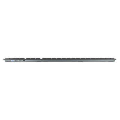 Cherry KW 9100 slim, tastatur (sort sølv, EU-layout (QWERTY), saksekontakter, ABS, USB-C, 2,4 GHz, Bluetooth)