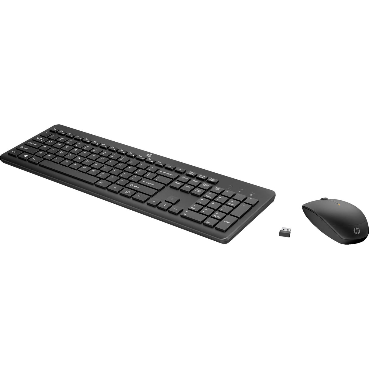 Hp 235 trådløs mus og tastatur Combo Desktop Set (sort, Be Layout (Azerty), Stempel, 100 %)