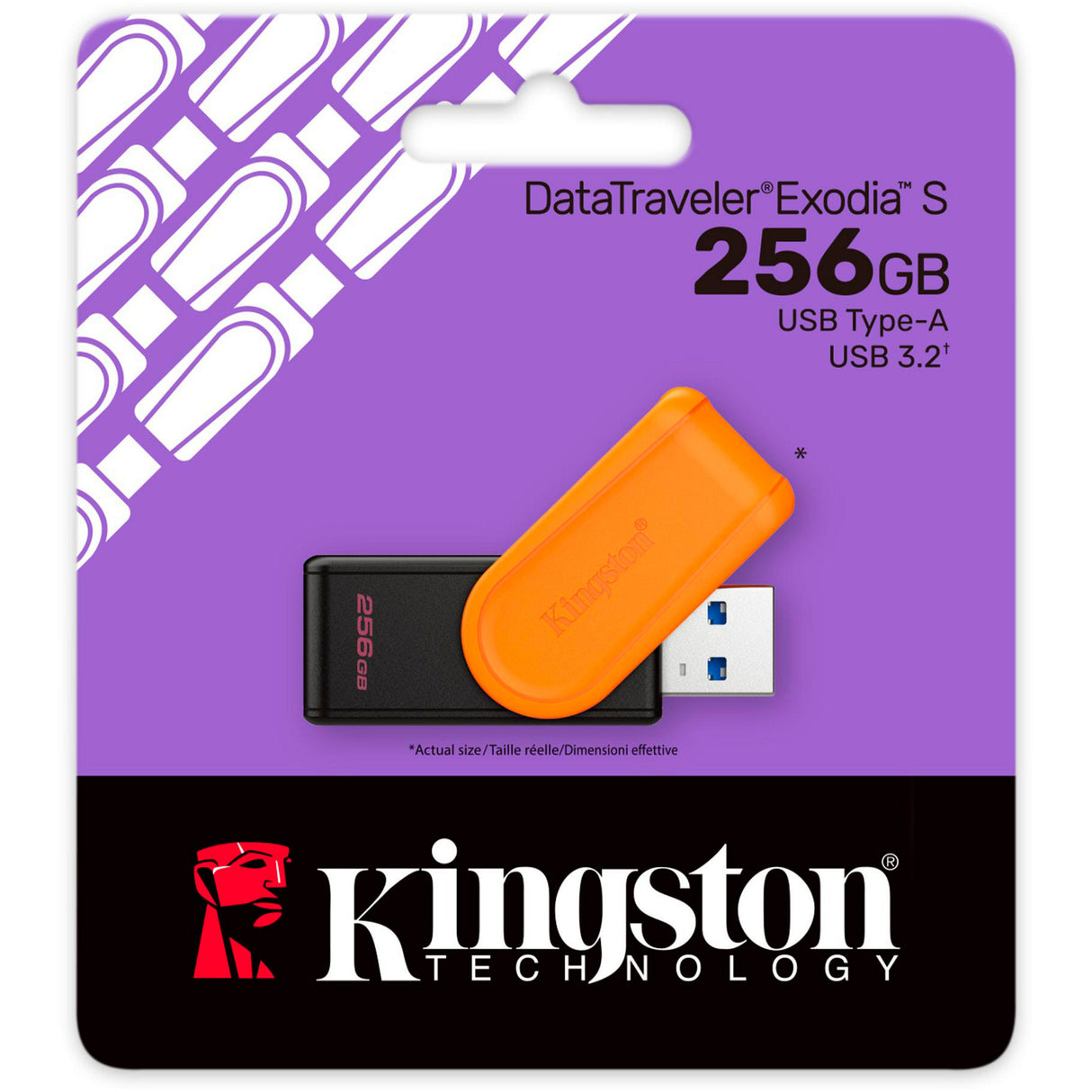 Kingston Data Traveler Exodia S 256 GB USB-stick (sort orange, DTXS 256 GB)
