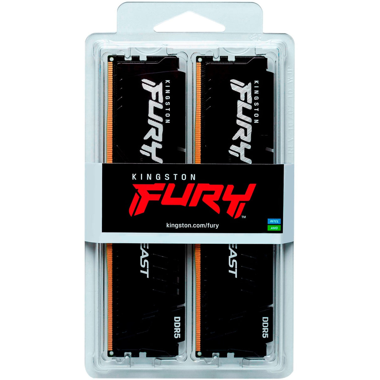 Kingston Fury Beast 64 GB DDR5-6000 (2x 32 GB) RAM (sort, KF560C30bbek2-64, XMP 3.0, Expo 1.1)