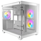 Antec cx800 argb midi tårnhus (hvid | 2x usb-a | hærdet glas)