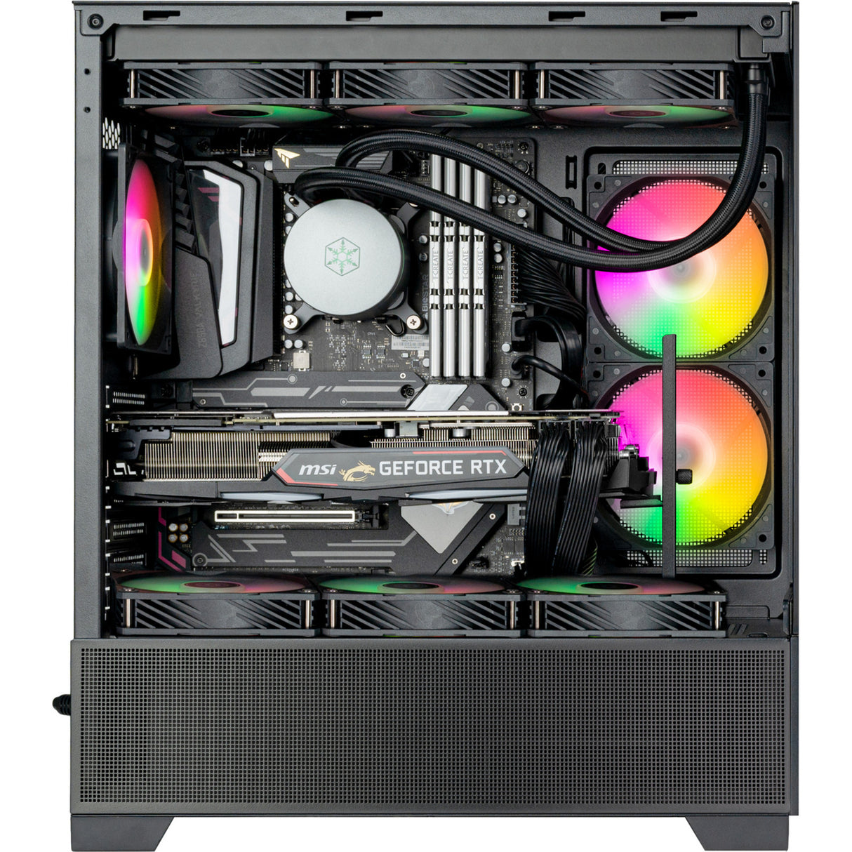 Silverstone lucid 05 mini tårnhus (sort | 2x USB-A | 1x USB-C | RGB | hærdet glas)