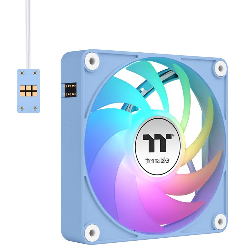 Thermaltake ct120 ex argb sync pc køleblæser hortensiablå (3-fan pakke) kuffertventilatorer (lyseblå, 3 stk., 120 x 120 x 25 mm, pwm)