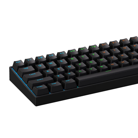 Mchose ace 60 pro hall effect magnetic switch gaming keyboard (zwart, us lay-out (qwerty), ice blue magnetic, 60%, rgb, hot swap, pbt keycaps, hall effect sensor)