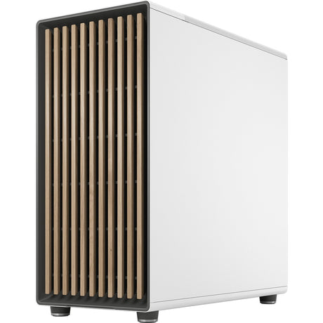 Fractal design nord xl midi tårnhus (hvid træfarve | 2x USB-A | 1x USB-C | hærdet glas)
