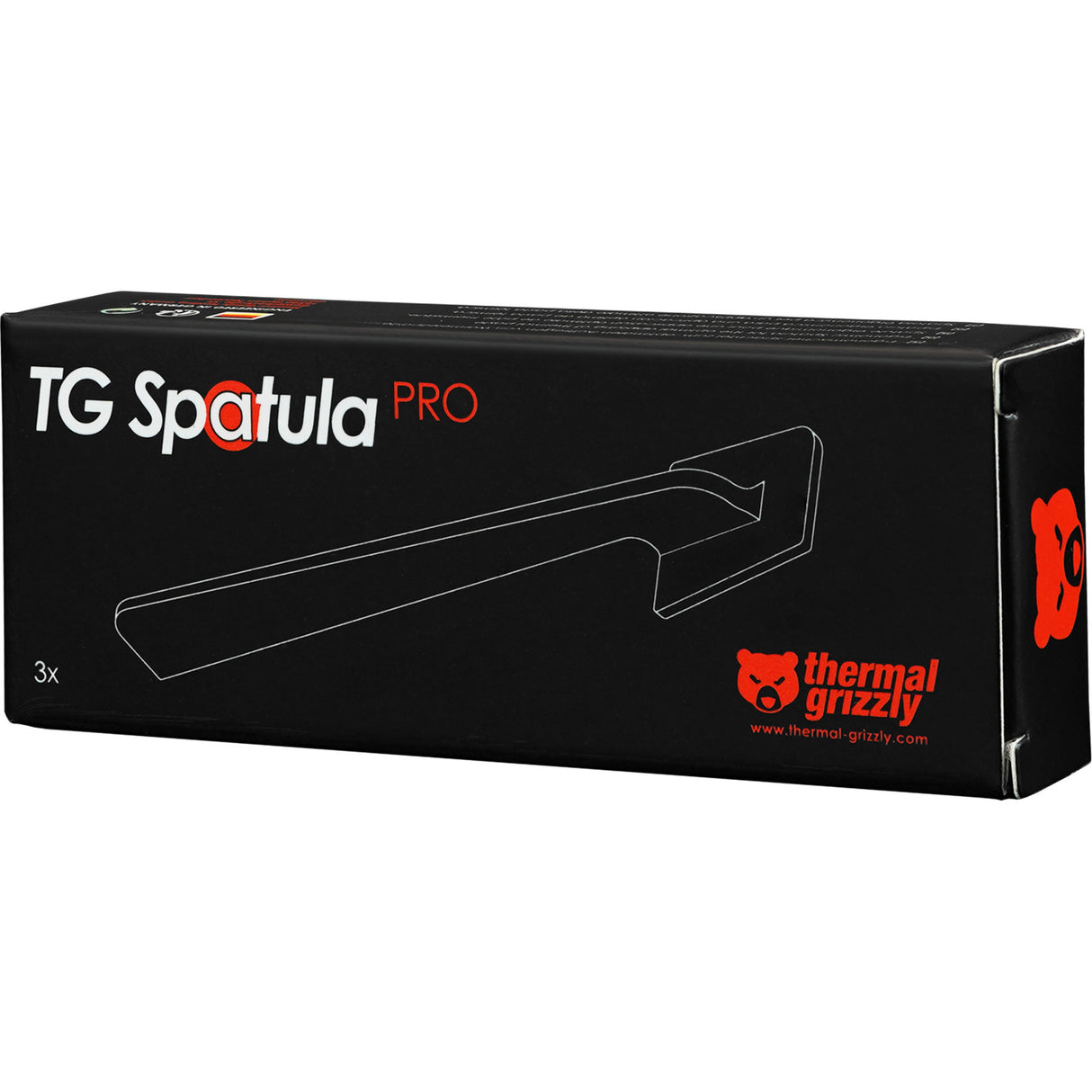 Termisk grizzly spatel pro (3-pak) spartelspartel (sort, 3 stykker)