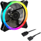 Sharkoon shark blades pwm rgb case ventilator (sort, 120 x 120 x 25 mm)