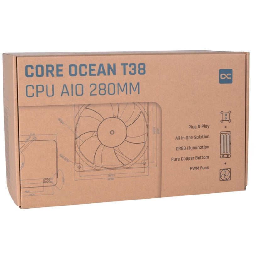 Alphacool core ocean t38 280 vandkøling (sort)