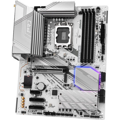 Asrock Z890 Pro RS WiFi White Socket 1851 bundkort (hvid, RAID, 2,5 GB-LAN, Wi-Fi 6e, BT, lyd, ATX)