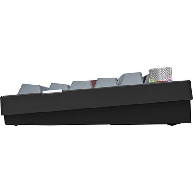 Montech mkey pro darkness rgb mekanisk tastatur (sort, us-layout (qwerty), gateron g pro gul, 75%, hot-swappable, rgb, double-shot pbt, usb-c | 2,4 ghz | bluetooth 5.2)