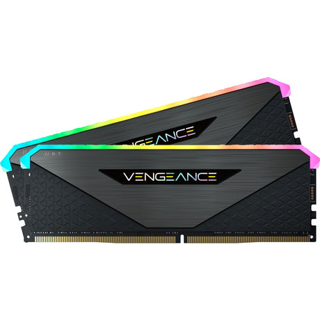 Corsair vengeance rgb rt 32 gb ddr4-3200 (2x 16 gb) werkgeheugen (zwart, cmn32gx4m2z3200c16, xmp 2.0)