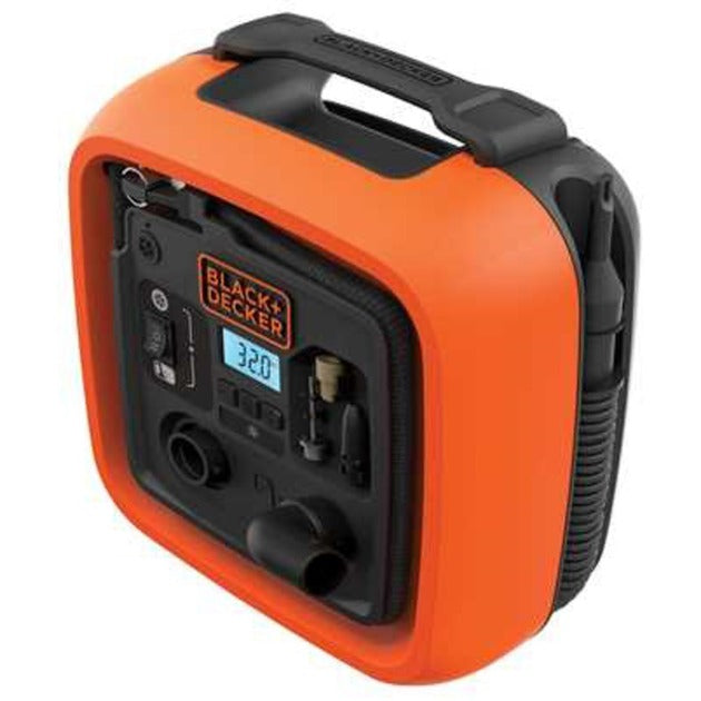Black+decker asi400 12v kompressor (orange sort, 160 psi 11 bar)