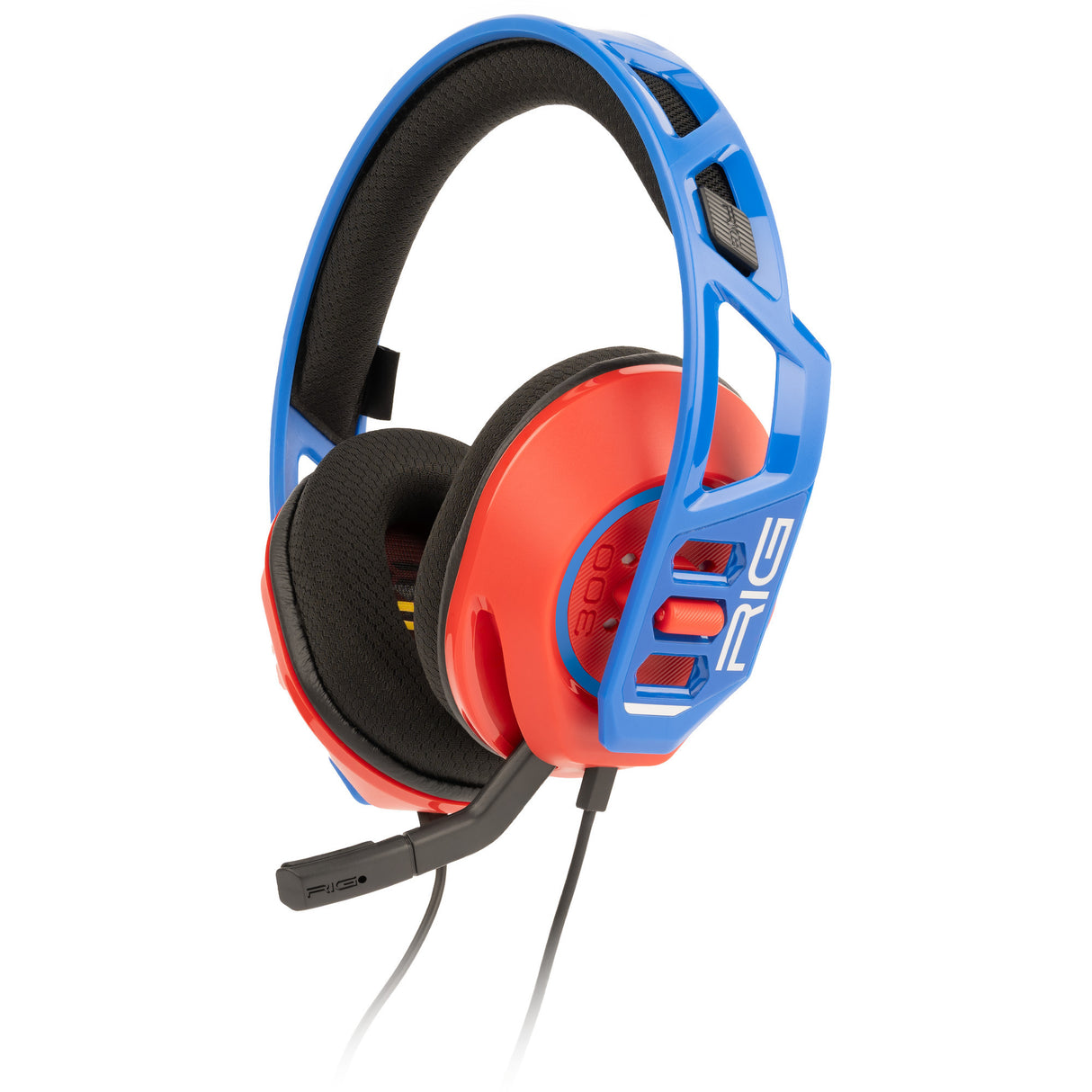 Nacon rig 300 pro hn over-ear gaming headset (rød blå, nintendo switch, nintendo switch 2, playstation 5, playstation 4, xbox, windows)