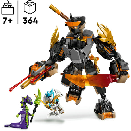 Lego ninjago 71854 cole's mission mech and dragon zane