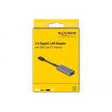 Delock USB-C > 2,5 Gigabit LAN Slank netværksadapter (grå)