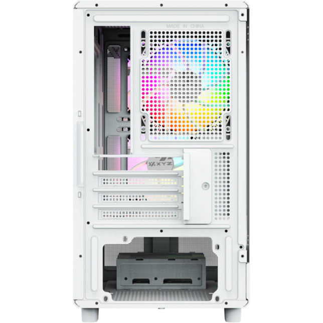 Xyz pc gear atom midi tårnhus (hvid | 2x USB-A | 1x USB-C | hærdet glas)
