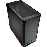 Sharkoon mk4 rgb strip mini tårnhus (sort | 2x usb-a | 1x usb-c | rgb)