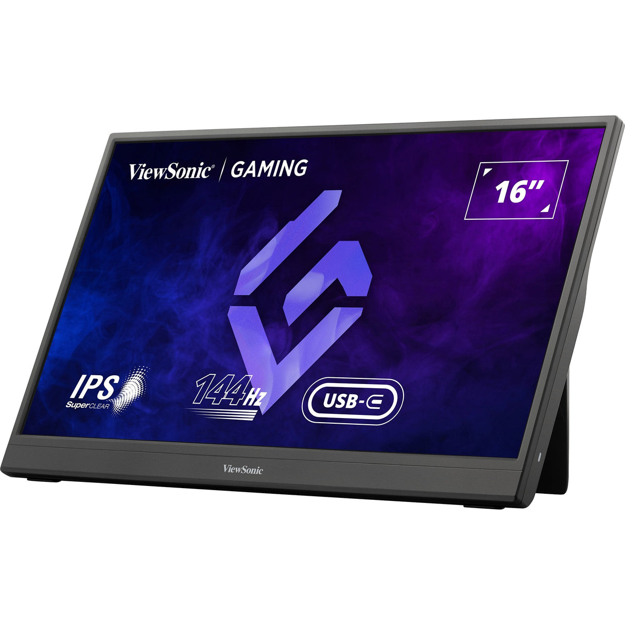 Viewsonic vx1654 bærbar gaming skærm 16 (sort, 1x micro HDMI, USB-C, lyd, 144 Hz)