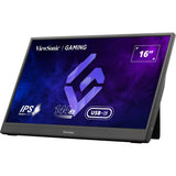 Viewsonic vx1654 bærbar gaming skærm 16 (sort, 1x micro HDMI, USB-C, lyd, 144 Hz)