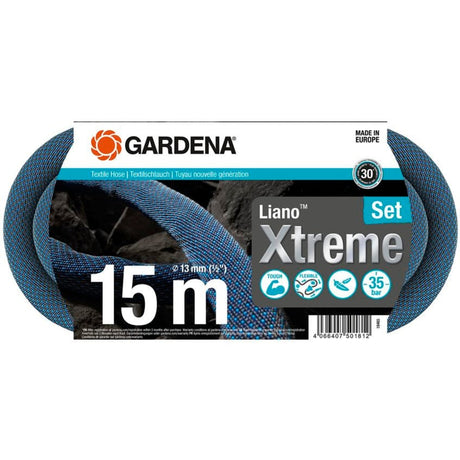 Gardena tekstilslange liano xtreme 15 m sæt (mørkegrå orange)