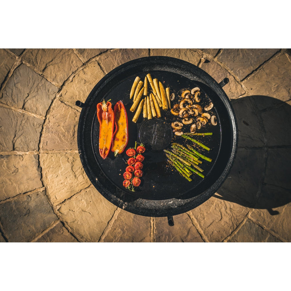 Vindmøllen plancha grillplade (sort, 75 cm)